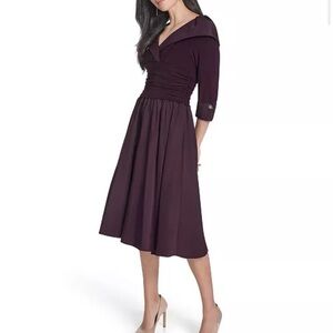 Jessica Howard Deep Purple Midi Dress